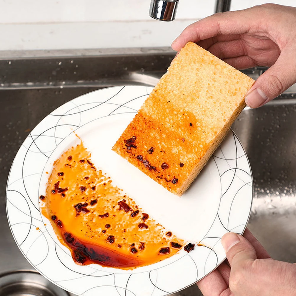 

6Pcs Excellent Material Sponge Scrubbers Stable Long Time Use Dishwashing Tools Quick Drying Kitchen Sponges