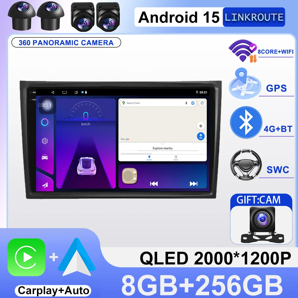 Para Volvo XC90 2004-2014 unidad principal de Radio de coche reproductor de vídeo Multimedia navegación estéreo GPS Android Auto 5G WIFI DSP No 2din DVD