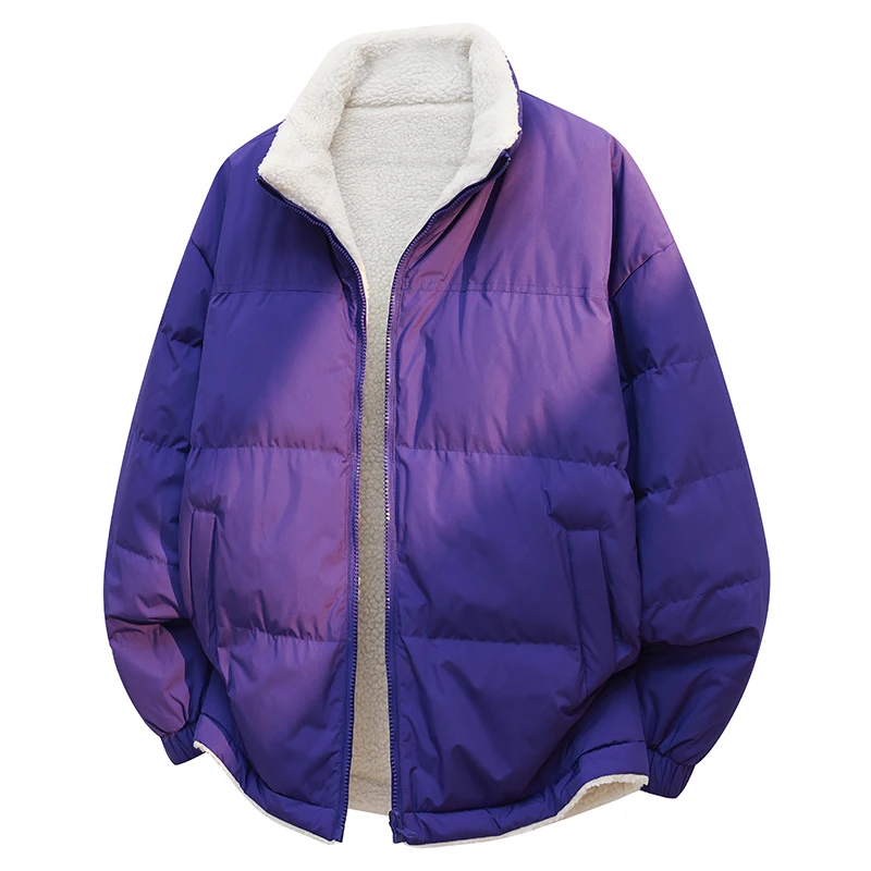 Men's and Women Matching Autumn-Winter Fashionable Loose Cotton Jackets Double-Sided Wearable Versatile Cotton Coat size M - 8XL