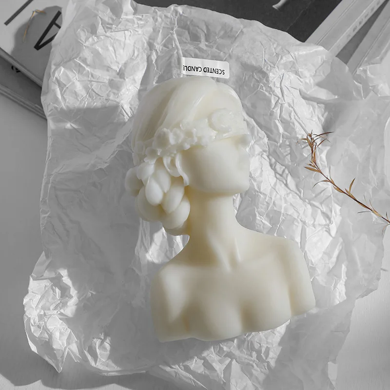 Blindfolded Girl Candle Creative Vivid Model Handmade Gift House Decoration Blindfolded Girl Scented Candles