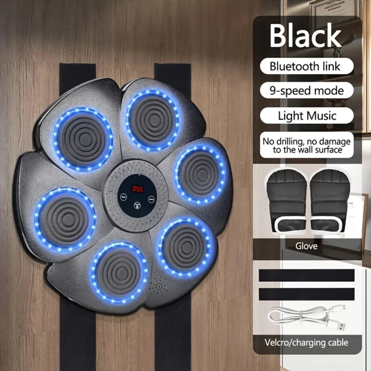

Интерактивная боксерская стенка-тренажер Smart Wireless USB с регулируемой высотой, для многофункциональных игр, домашний спортзал