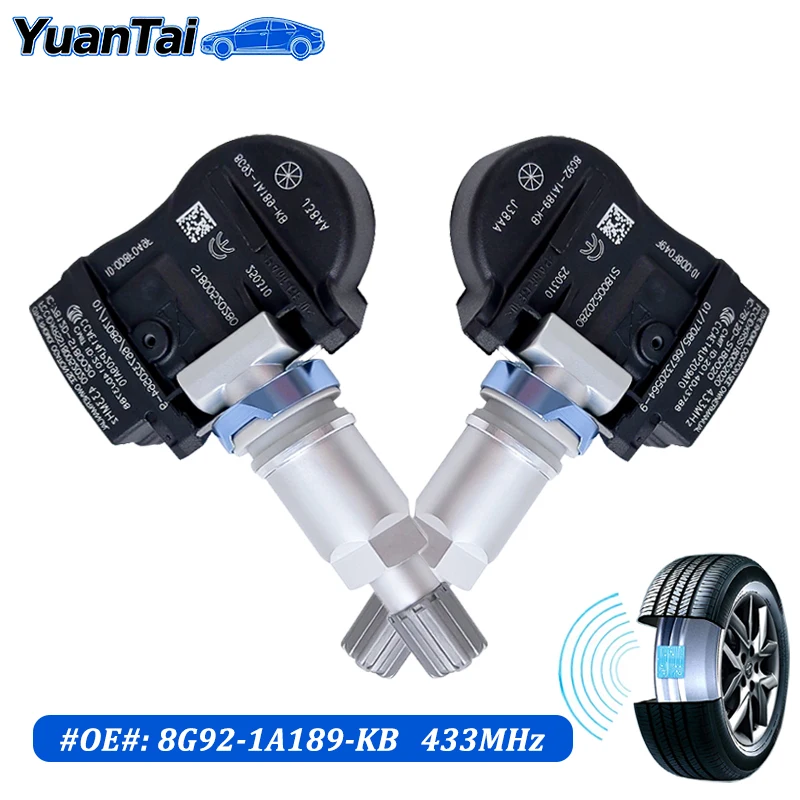 

2008-2015 433MHz TPMS Tire Pressure Sensor for Ford Galaxy (WA6) S-MAX (CJ/WA6) 1.6 1.8 2.0 8G92-1A189-KB 8G921A189KB