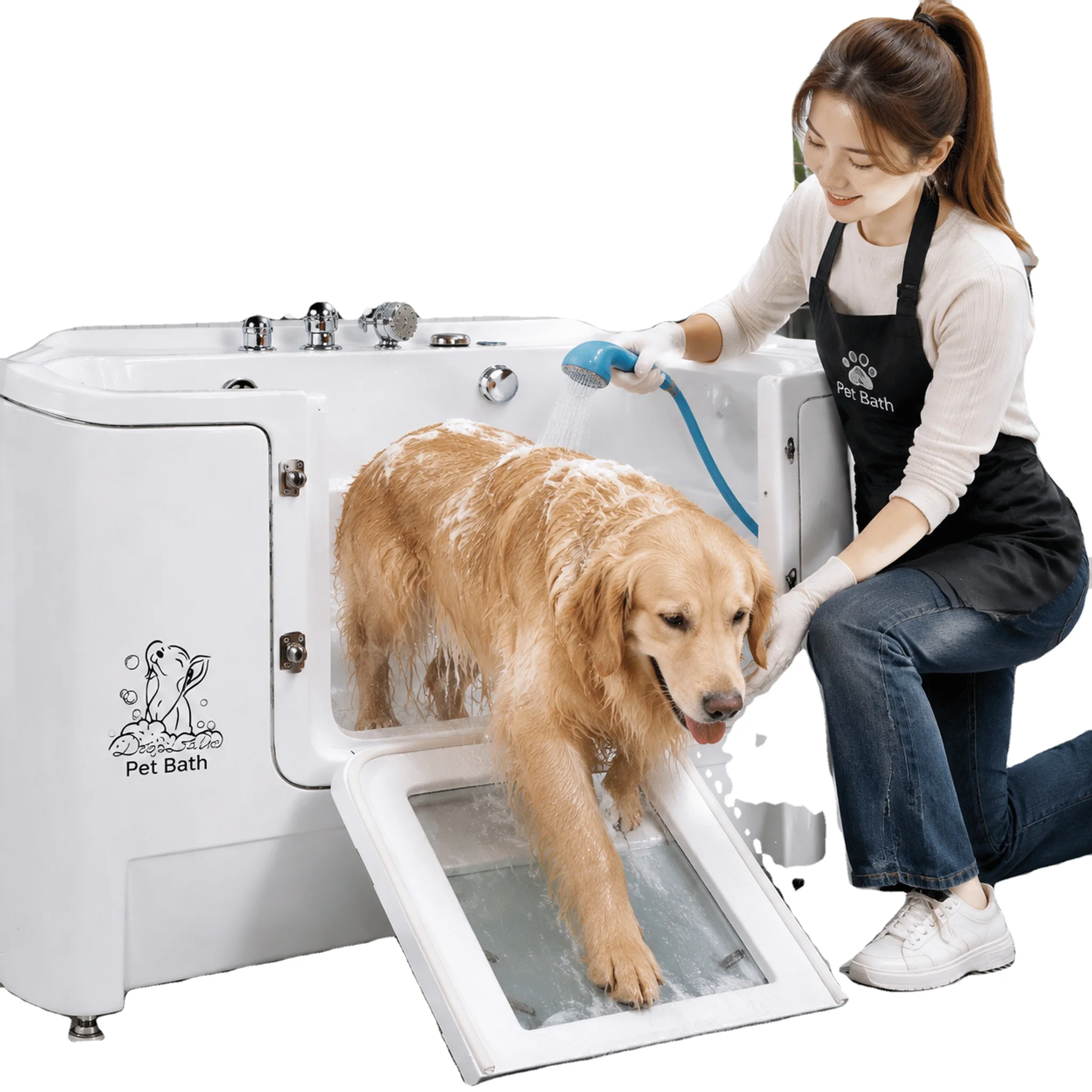 Dpbathe Dog Grooming Equipment Dog Washing Equipment Complete Walk-in Tub System for Salon