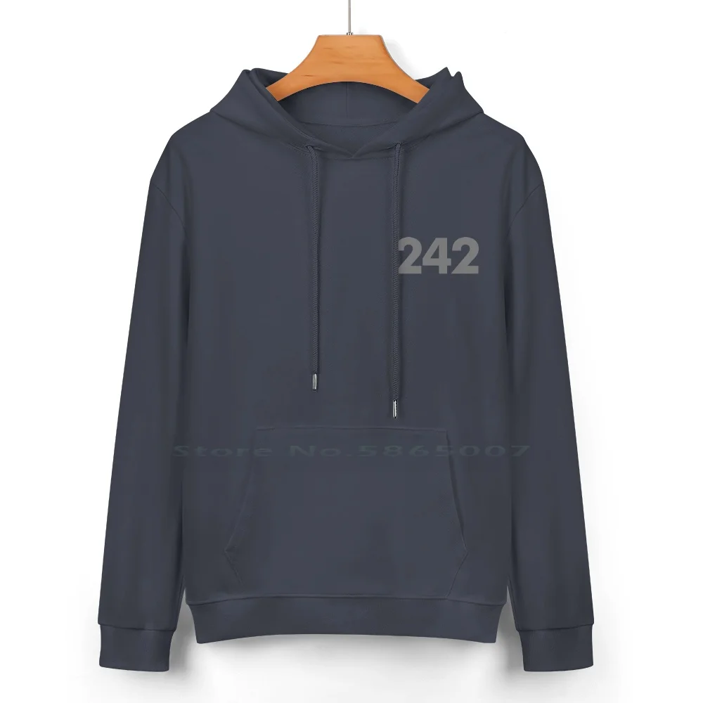 242 Pure Cotton Hoodie Sweater 24 Colors 80s Front Industrial 242 Ebm Belgium 100% Cotton Hooded Sweatshirt For Women Men