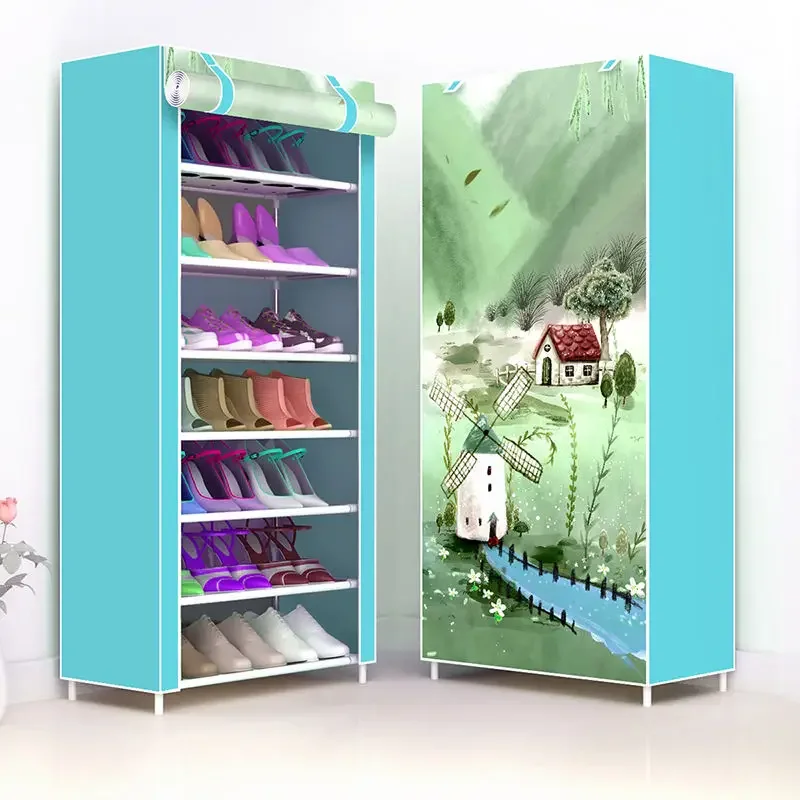 Armario de zapatos de bambú, organizador de zapatos de plástico, ahorro de espacio, estante para zapatos, muebles, armarios