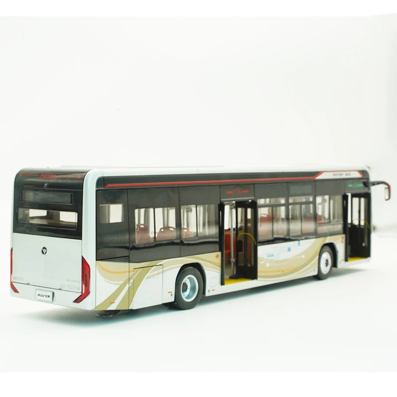 1:36 Scale Diecast Alloy BJ6129EVCA New Energy Electric Bus Toys Cars Model Classics Adult Collectible Souvenir Gifts Display