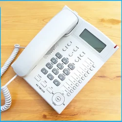 Desktop Corded Telephone, Wired Landline Phone for Home/Hotel/Office, Handsfree, with Blue Backlit, Caller ID, in English