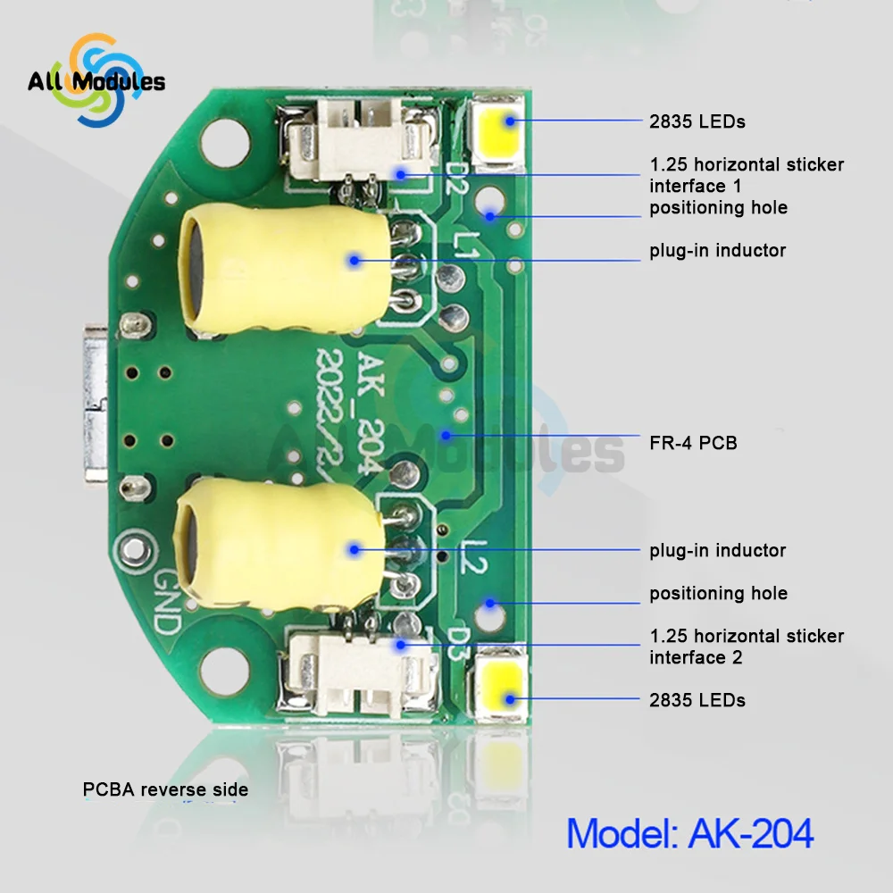 Type-C USB Mini Humidifier DIY Kits Mist Maker and Driver Circuit Board Fogger Atomization Film Atomizer Sheet Mini Oscillating