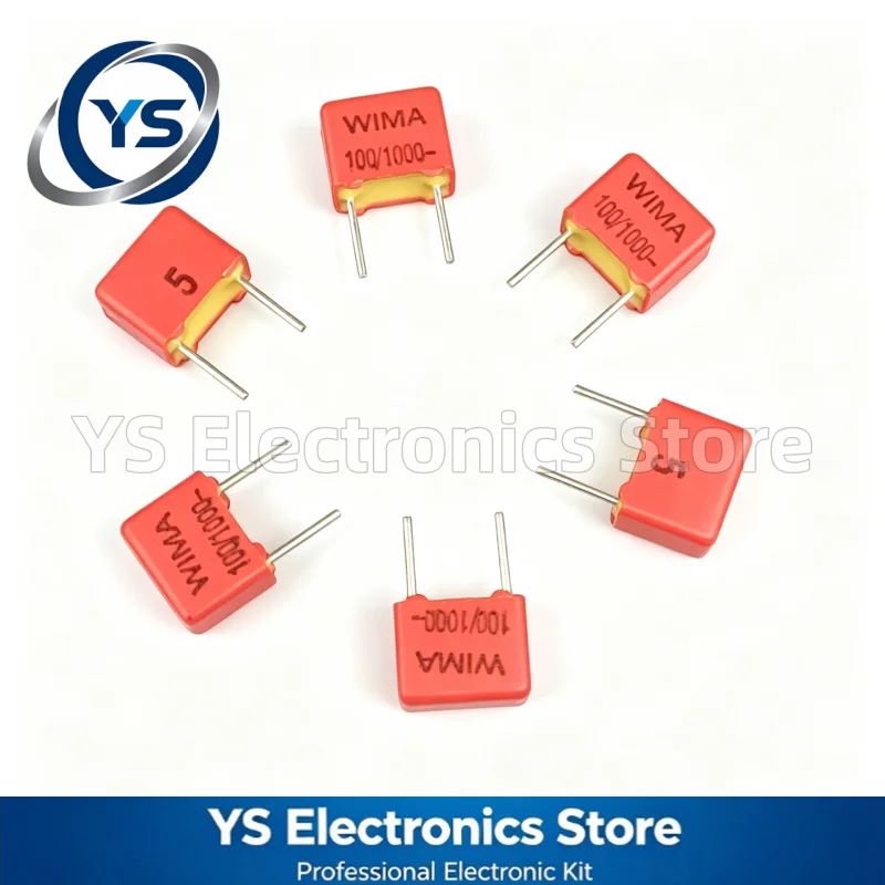 5-50pcs WIMA FKP2 RED 1000V100PF 1000V 0.0001UF 100PF 101 1000V101 5mm P5 Film Capacitor Hi-Fi Audio Capacitors NEW and Original