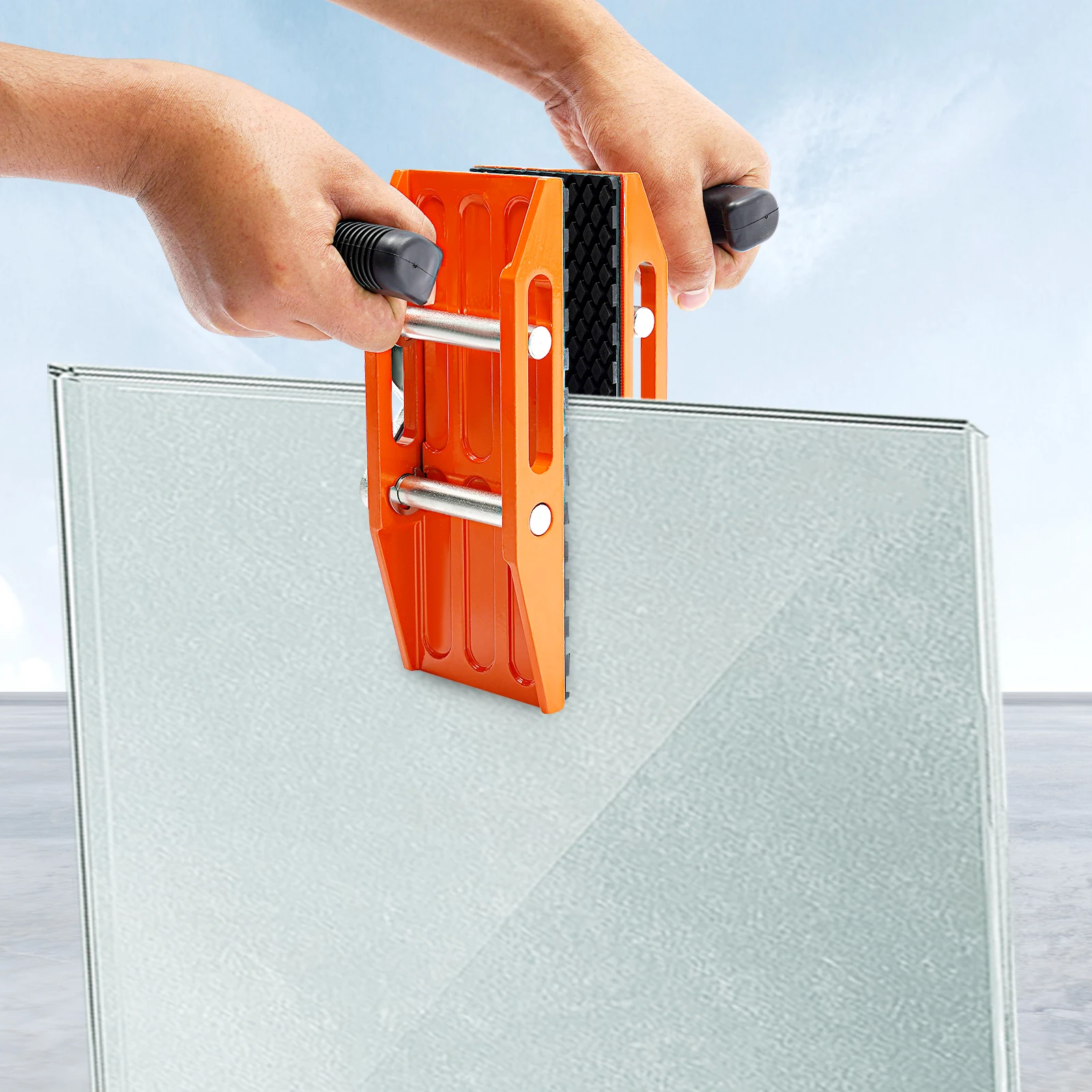 Professional Material Handling Clamp, 200KG Load Capacity for Glass/Tile/Marble, Non-Slip Rubber Grips for Smooth/Rough Surfaces