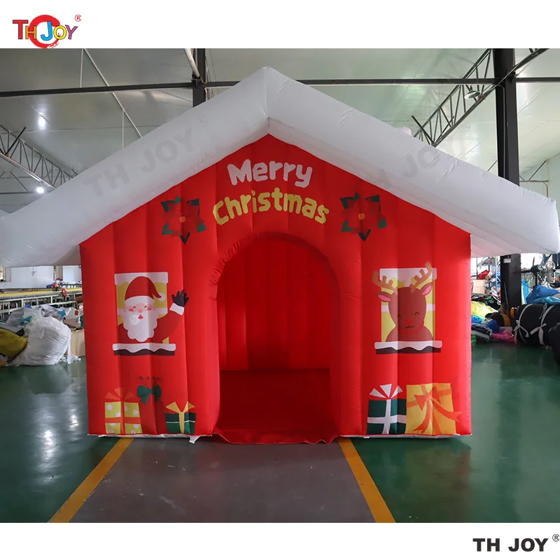 Tienda inflable de la cabina de la casa de Navidad de la gruta de Santa del invierno del nuevo diseño