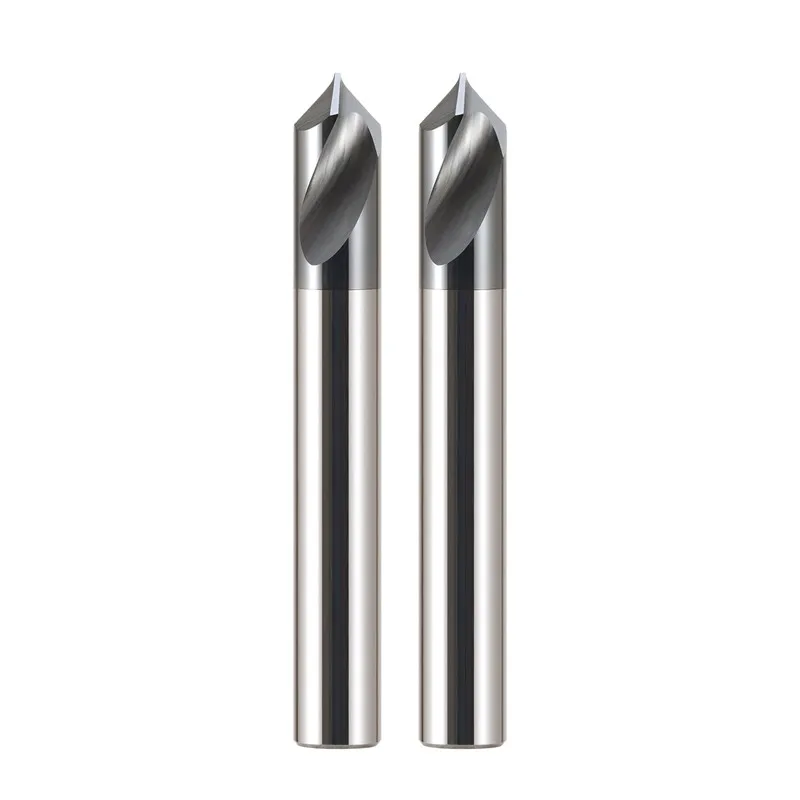 GAMONT HRC66  2-Flute Spiral Endmills Tungsten Steel Centering Drill Chamfer Cutter CNC Mechanical Machining Cutter Tools