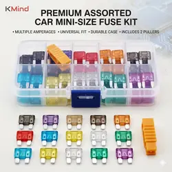 120Pcs Mini Profile Small Size Blade Car Fuse Assortment Set for Auto Car Truck Fusibles 12V 2.5/3/5/7.5/10/15/20/25/30/35A