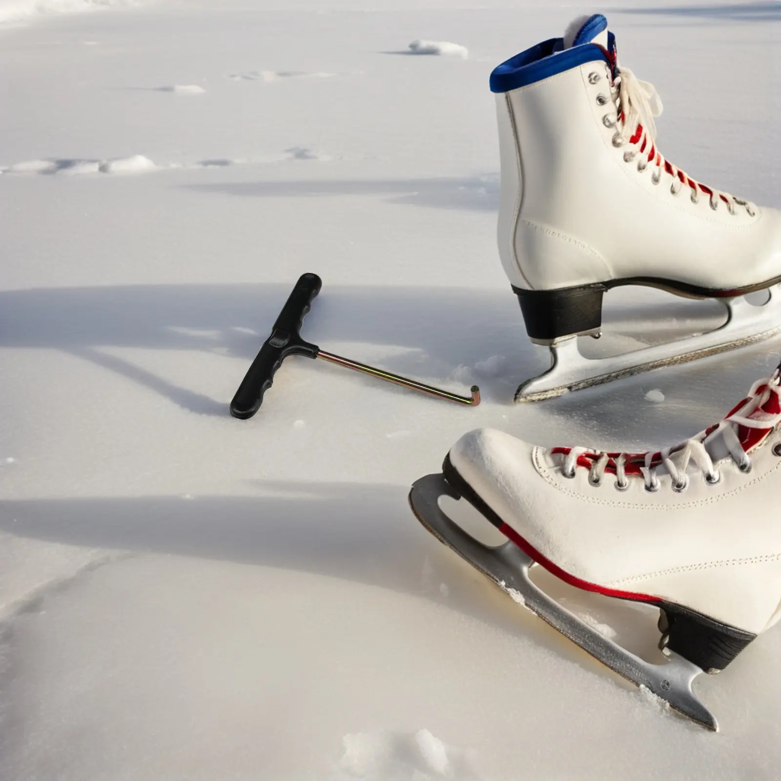 

8Pcs Skate Lace Tightener Ergonomic Grip Ice Skate Shoelace Tightener Tool for Hockey Roller Skates Portable Fast Lacing