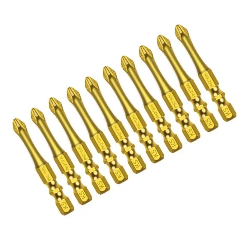 652F Professional Impact Driver Bits, Antislip Coating Power Power Accessories สำหรับ Precisiosn Fastening Maintenance
