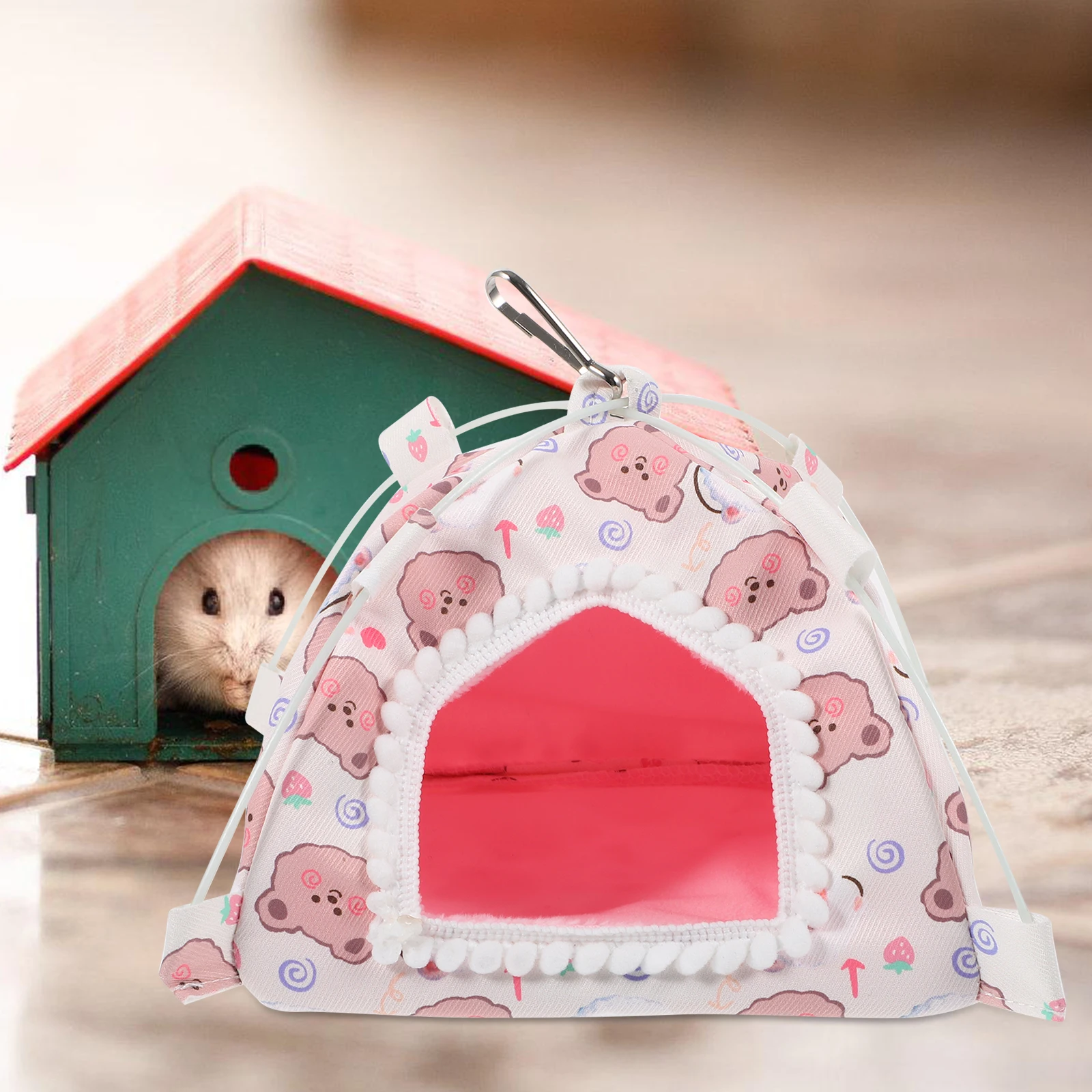 

Pet Tent House Small Animal Bed Hideaway Habitat for Hamsters Guinea Pigs Hedgehogs Design Nest Sleeping Pad All