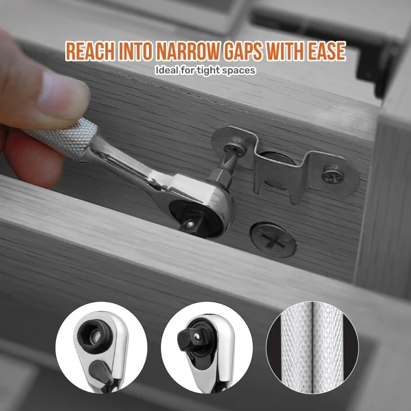 1PC 72-Tooth Mini Ratchet Wrench Double-Head Socket Set Hand Tools Small Fly Torque Spanner for Home And Bike Repair