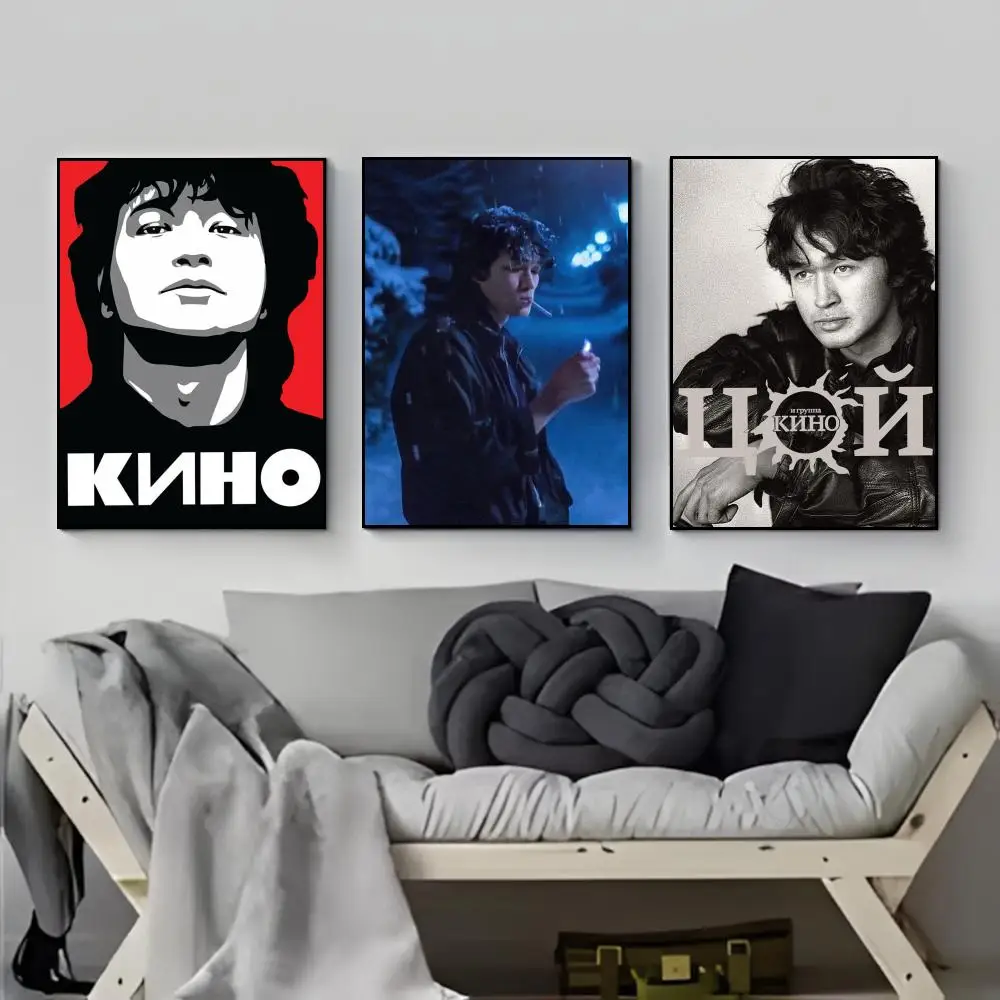 V-Viktor T-Tsoi Soviet Rock Band Singer Poster Poster HD  Waterproof Wall Sticker Bar Living Room Decor Gift