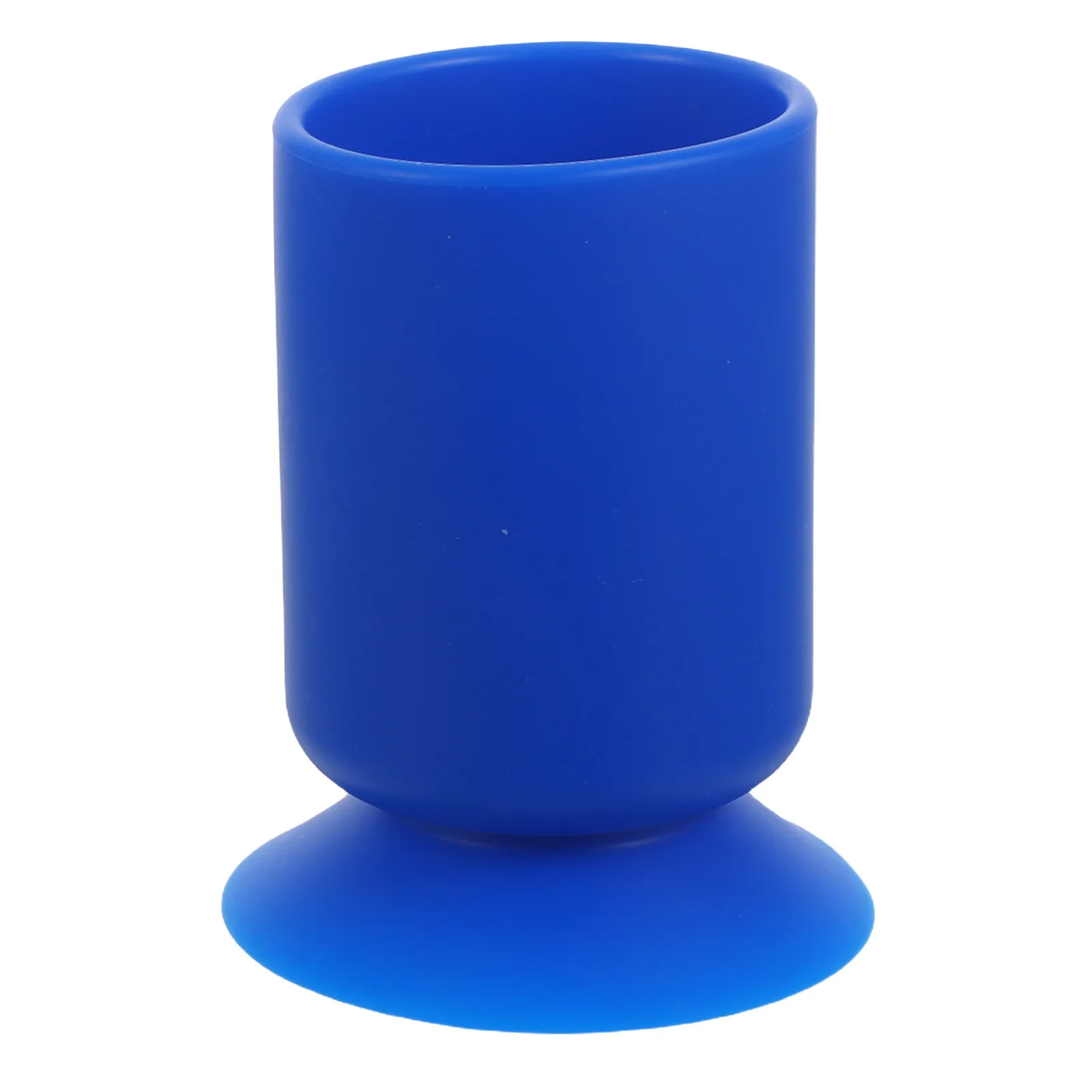 Blue Silicone Makeup Brush Holder Suction Cup Pen Holder Pencil Cup Desktop Organizer Stationery Storage Container Home School