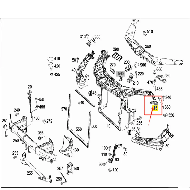 Suitable for Mercedes-Benz ML/GL/GLE/GL/W166 Headlight Fixing Clips L1668850056 R1668200156 view 5
