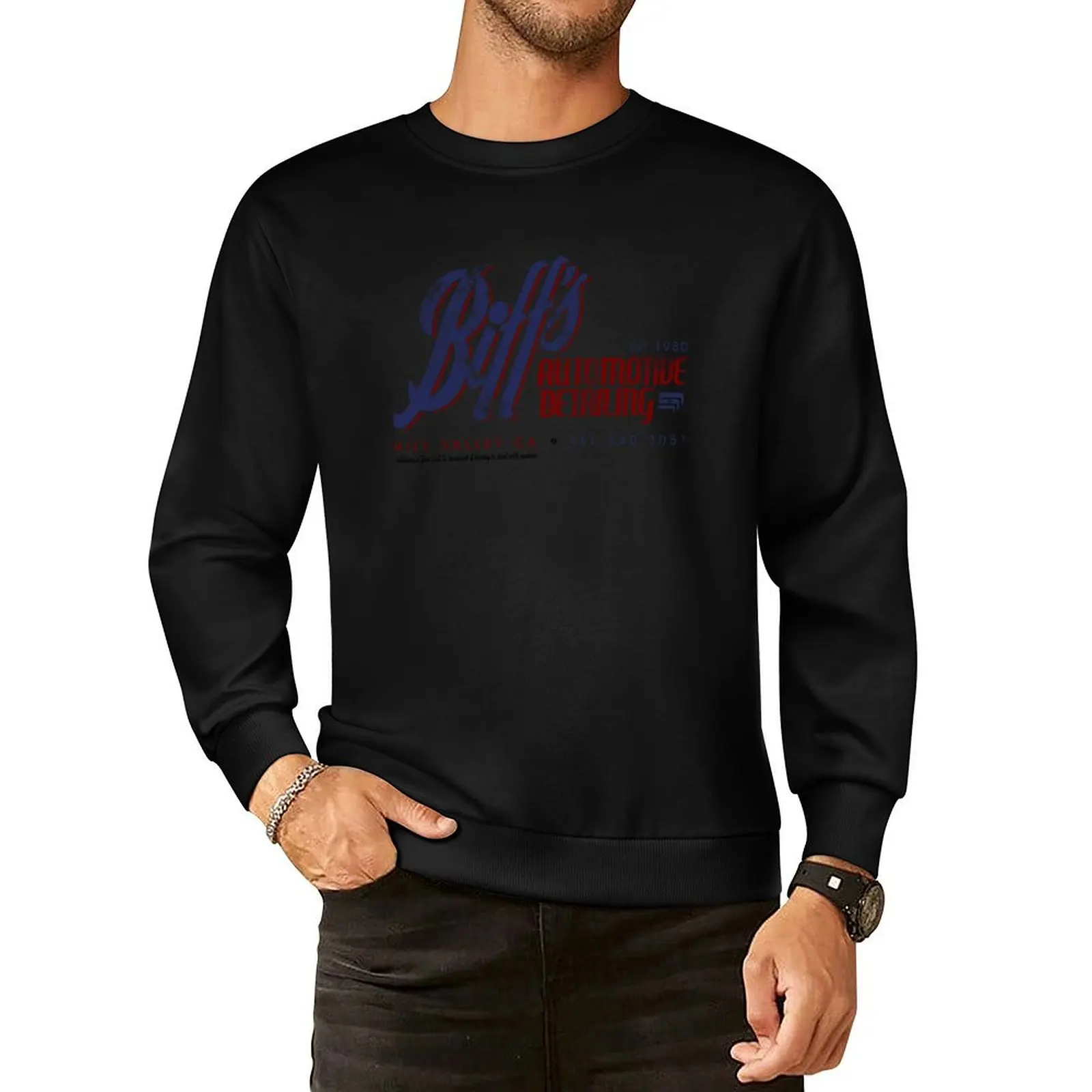 

Biff's Auto Detailing Pullover Hoodie men's sweat-shirt graphic t shirts men oversize sweatshirts