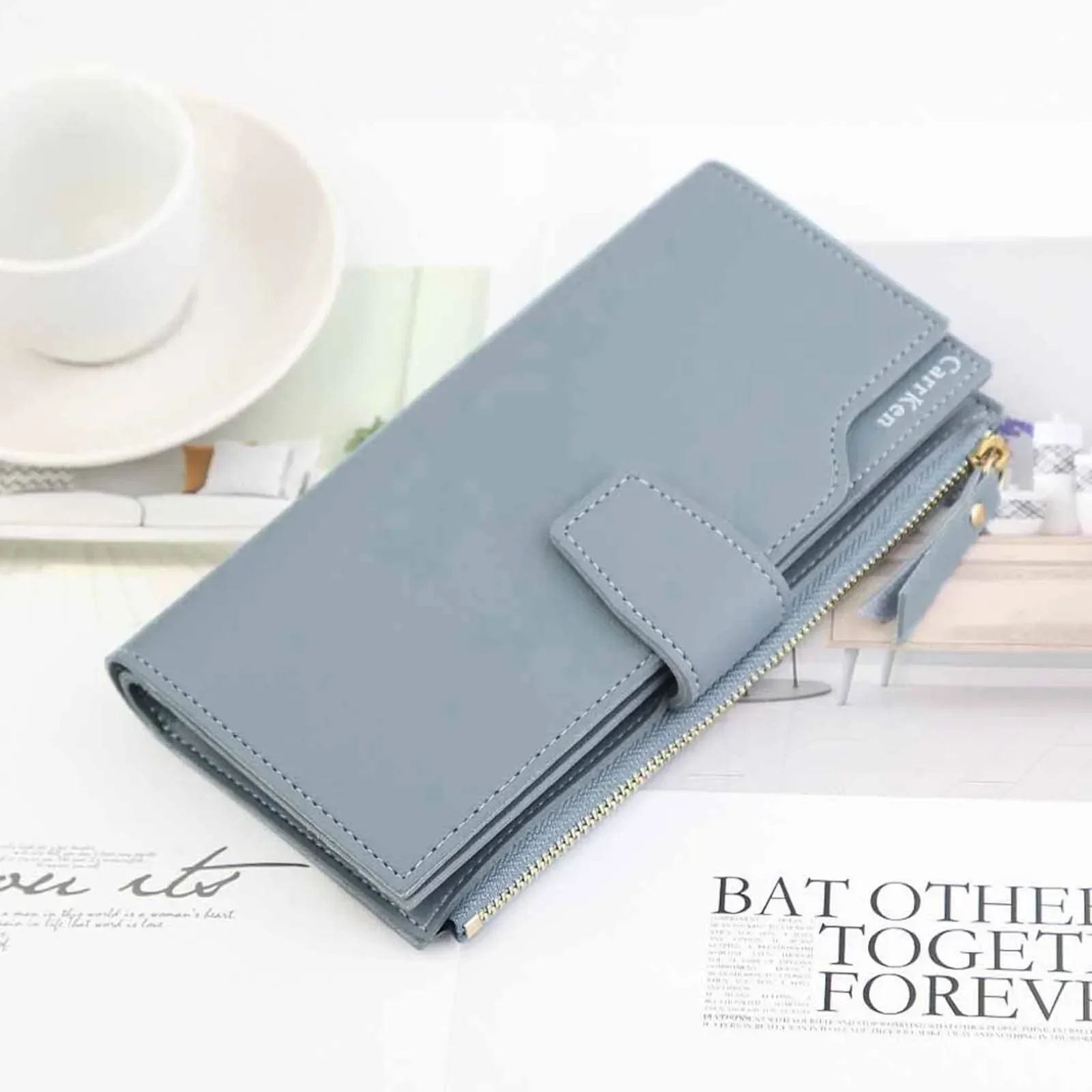 Free Shipping Purse Fashion Three-fold Female Wallet Bag Zipper Long Wallet Women Clutch Bag Wallet With Lanyard Dropshiping