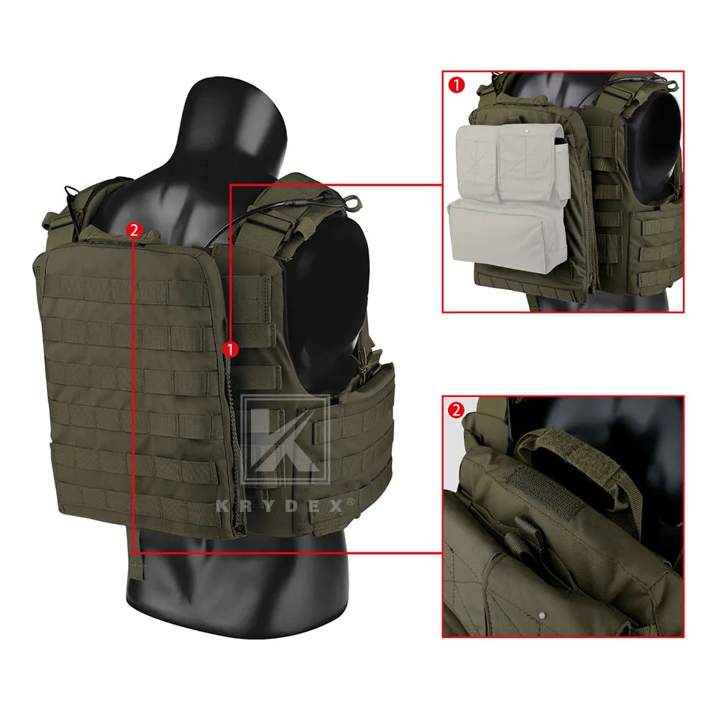 Krydex 500d taktischer Platten träger Hochleistungs-Molle-Weste Magazin tasche Schnell verschluss verstellbare Träger Kampf ausrüstung