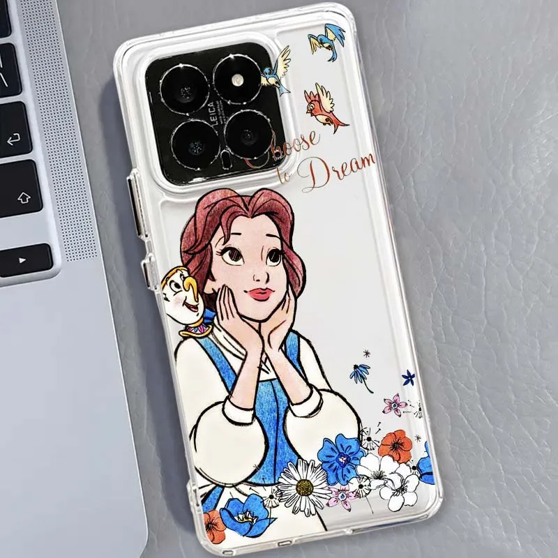 

Disney Princess Belle For Xiaomi 17 15 14 13 12 12S 12X 12T 11 11T Pro max Lite ultra TPU Transparent Phone Case