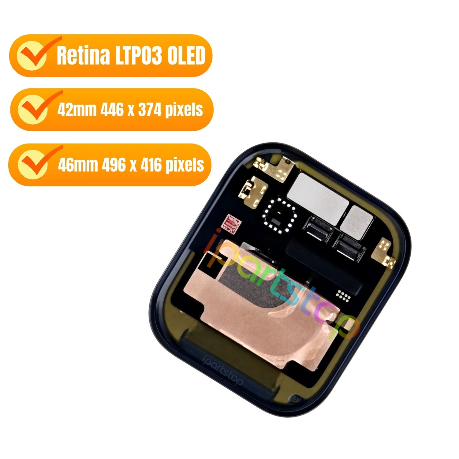 iParts Replacement Display for Apple Watch Series 10 S10 42mm 46mm A3001 A3002 A3003 A3206 Retina LTPO3 OLED Touch Screen OEM