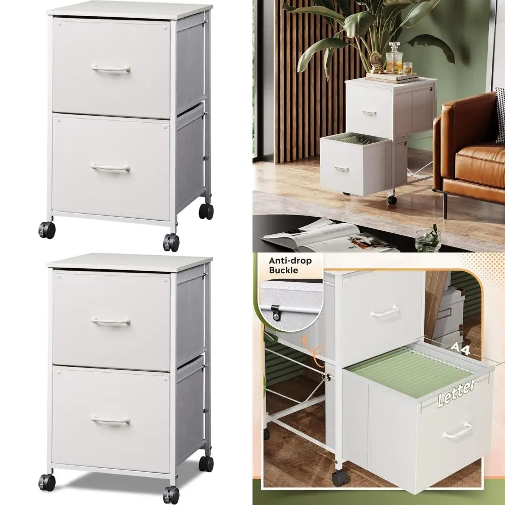 

Rolling Printer Stand with Open Storage Shelf, Suitable for A4/Letter Size, White for Home Office