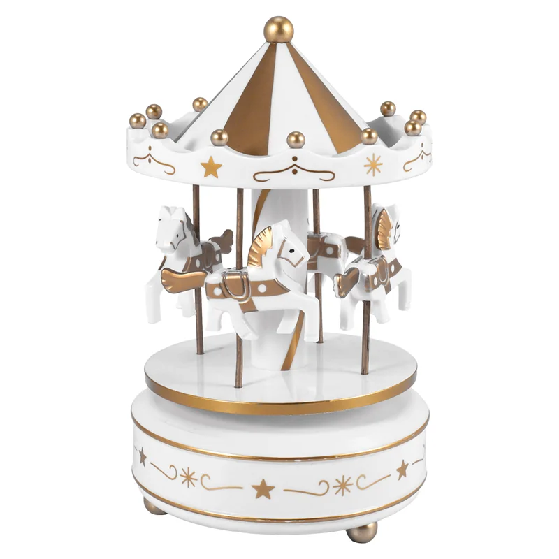 Kotak Musik Merry Go Round Kotak Musik Dekorasi Ruangan Kotak Musik Putar Putar Hadiah Terbaik untuk Anak Laki-laki Perempuan