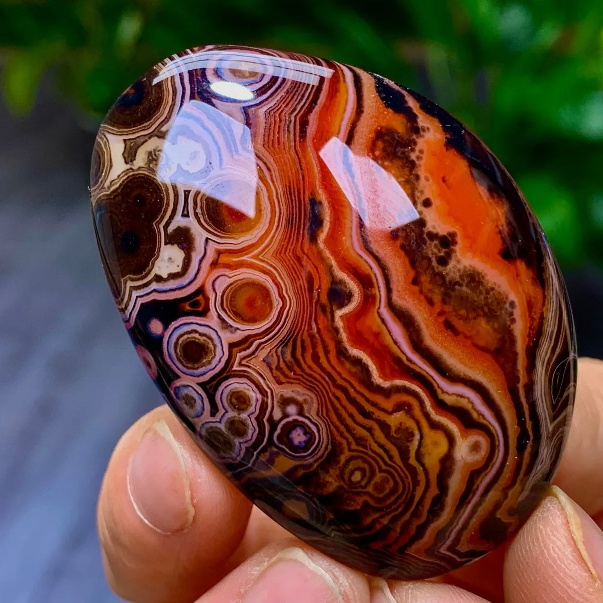 Banded Agate Pocket Stone, Jade Tone, Polished Tumbled, Rock Collection, Natural Stone, Crystal Collection, Table Display