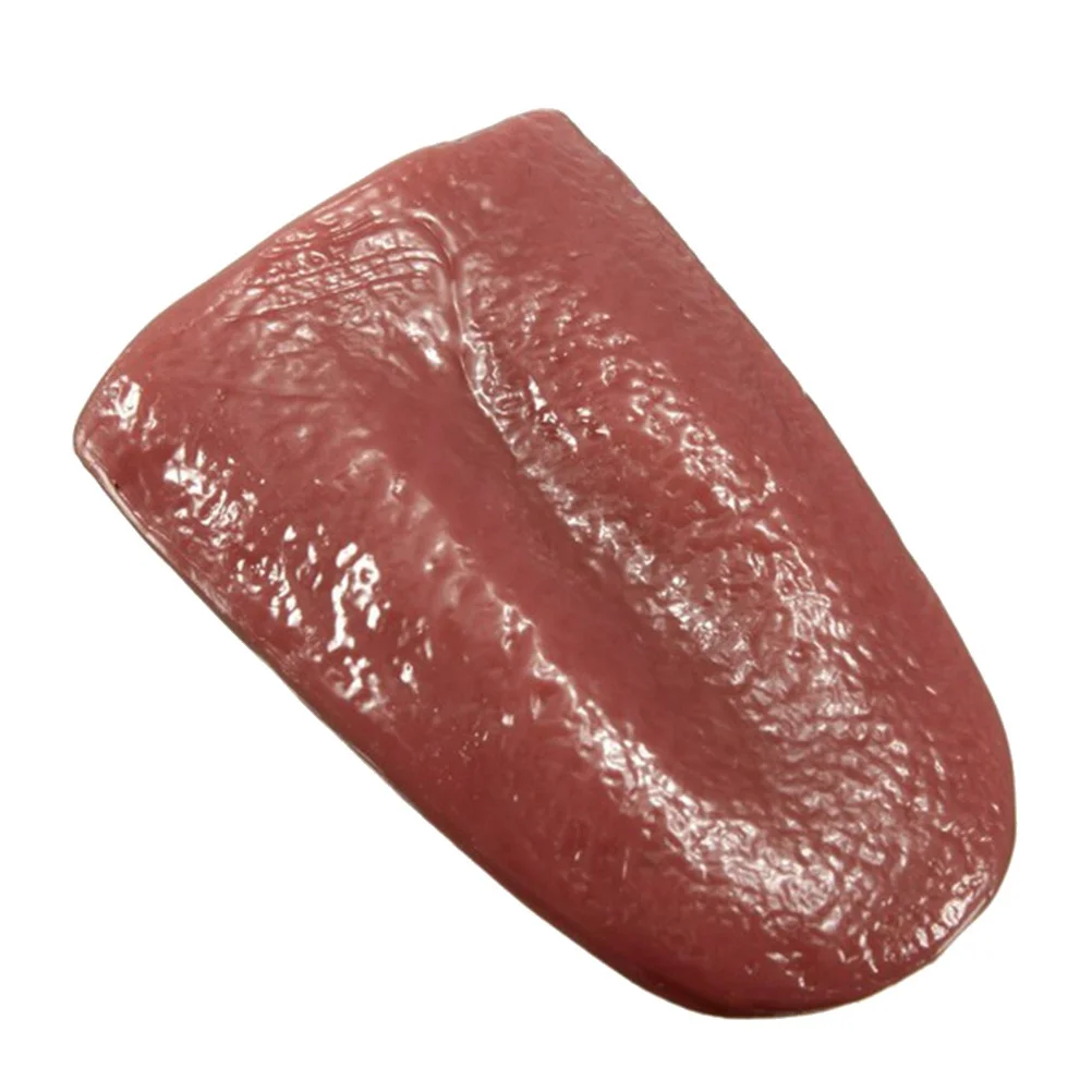 

3 pcs Realistic Fake Tongue Prank Prop Halloween Jokes Tricks Stretchable Sticky Piercable Reusable Novelty Props