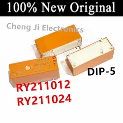 5PCS/Lot    RY211012 、RY211024 、RY211048   DIP-5   New original universal power relay  24VDC 8A SPDT