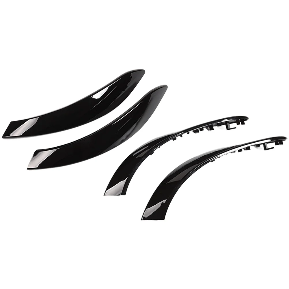 Black Car Door Handle Covers Easy Installation Process Enhanced Vehicle Aesthetic Hassle-free Replacement For 3 Series
