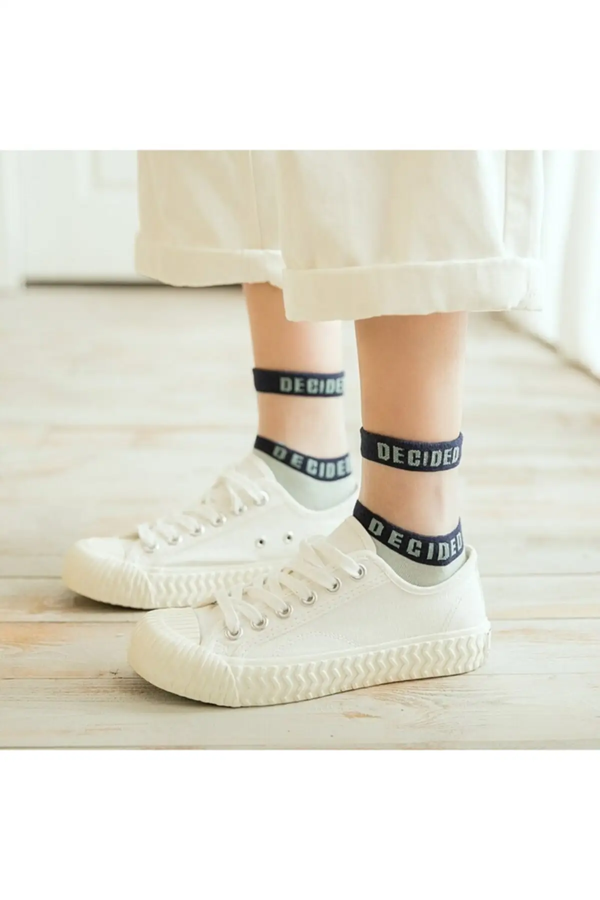 Patterned Tulle Women's Socks 5 Pairs, Different Colors, Black, White, Pink, Blue, Yellow Daily Use, Free Shipping