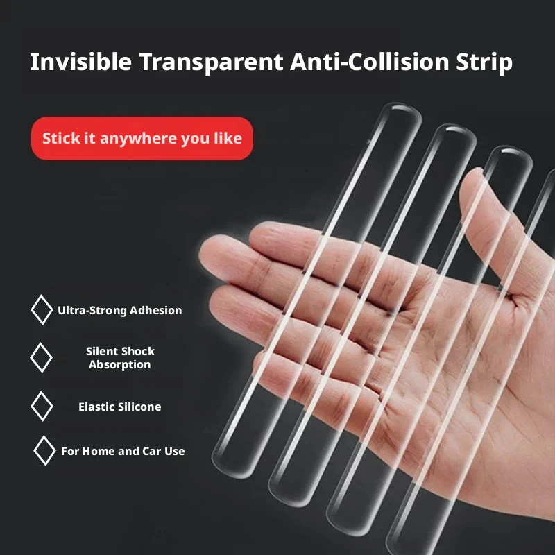 Household Silicone Anti-Collision Pads and Stickers: Versatile Protection for Door Handles, Cabinets, Walls & Refrigerator Doors