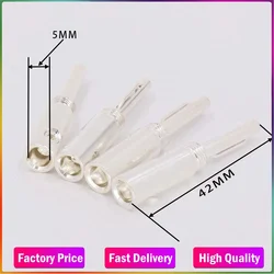 High Quality 8pcs/lot Silver plated Banana plug adapter Silver Connectors