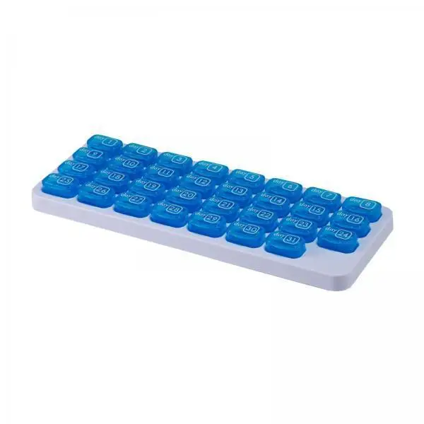 

Large Medicine Boxes Dispenser Portable 31 Day Pill Organizer Container for Travel Home Elders Storage