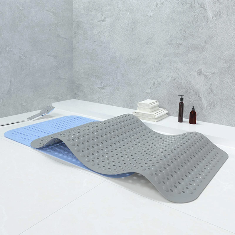 88*58cm Shower Mat Large Bathroom Non-Slip Mat Household Shower Room Bath Mat Toilet Floor Mat PVC Foot Massage Bath Mat