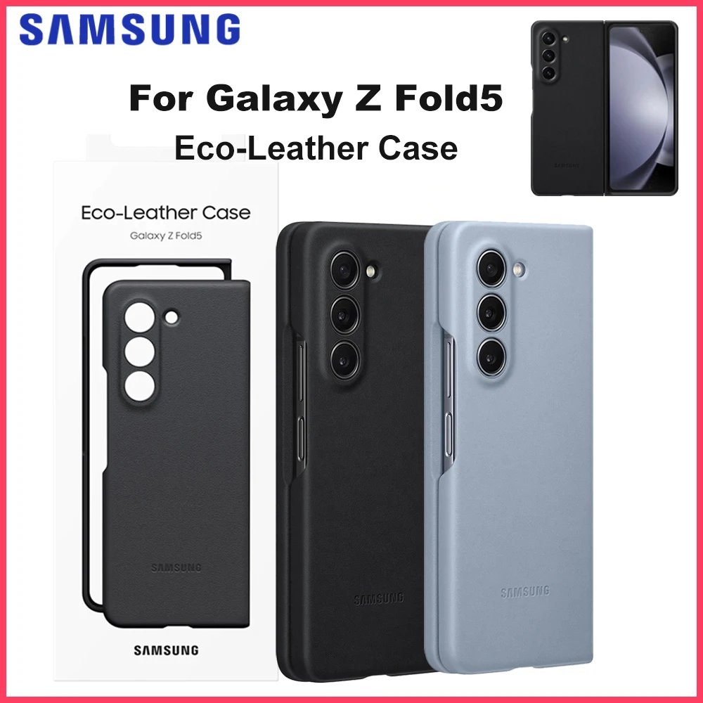 

Original amsung Eco-Leather Case EF-VF946 for Galaxy Z Fold 5 Z Fold5 Smartphone Cover Vegetable Leather Case Shockproof