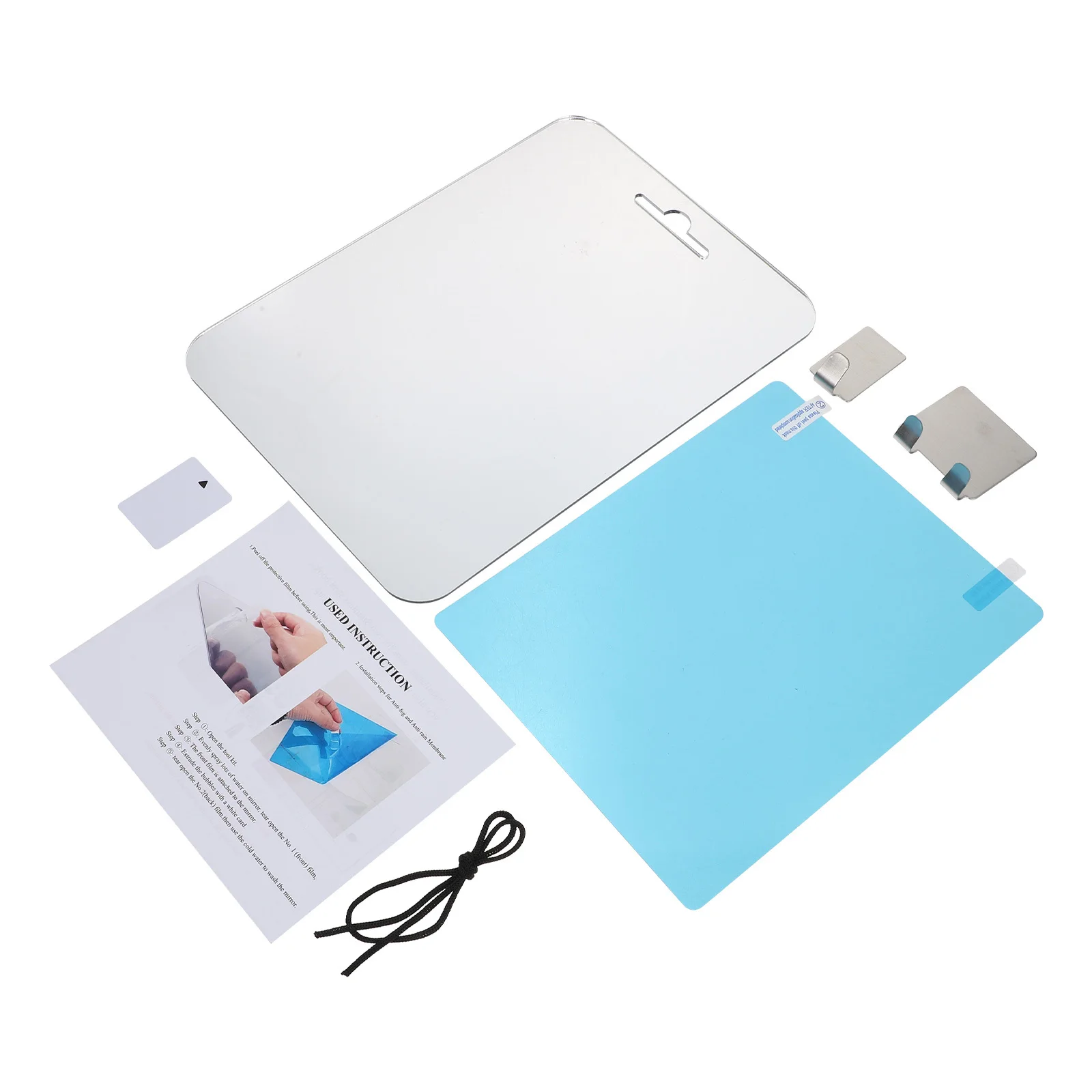 

1Set Non-Breakable Anti-Fog Mirror Simple Practical Bathroom Shaving Travel Compact Fashion Decoration Anti-Fog Mirror