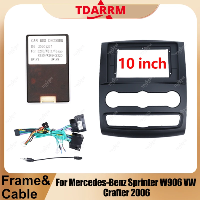 

For Mercedes-Benz Sprinter W906 VW Crafter 2006 Fascia Radio Stereo Panel Dash Mounting Installation Trim Kit Face Frame Bezel.