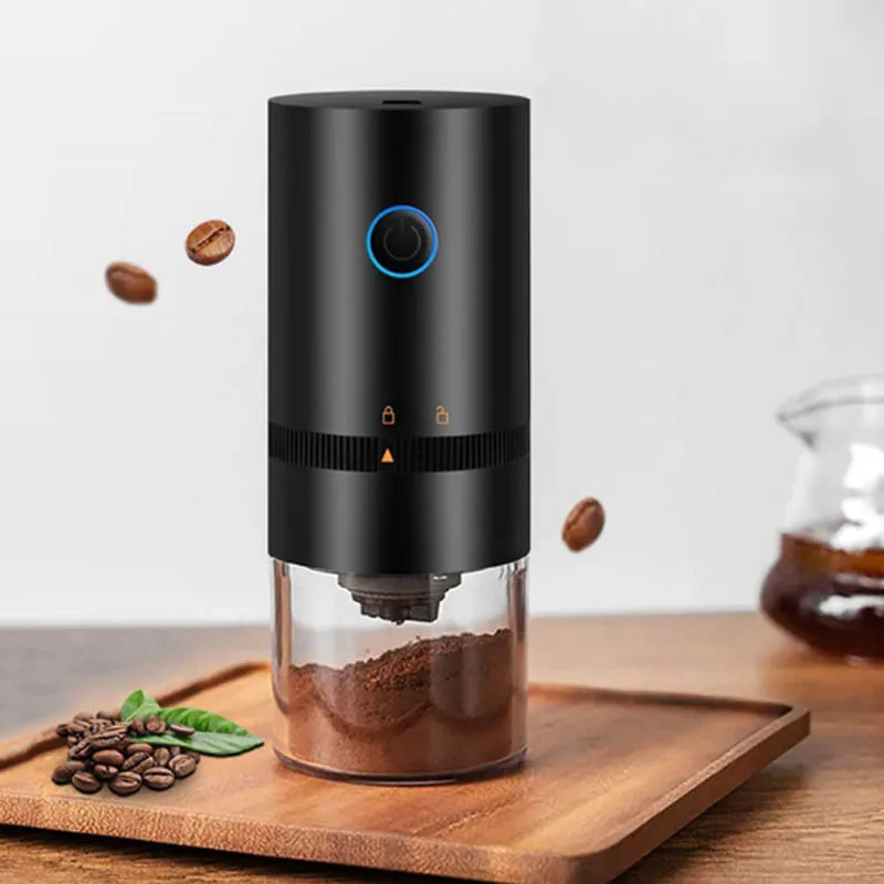 Coffee Grinder Electric Burr With Multi Grind Setting Portable Coffee Bean Grinder Automatic For Camping Drip Espresso USB Port