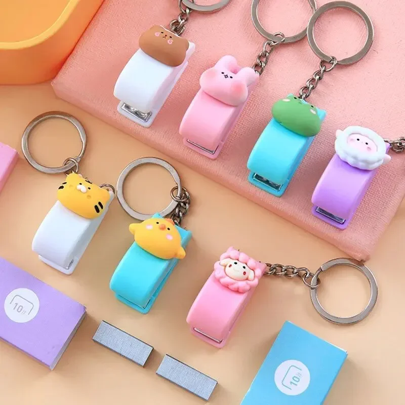 Cute Mini Animal Stapler Keychains - Image 2