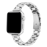 Slim Loop for Apple Watch Band 41mm 40mm 38mm Stainless Steel Chain Strap for iWatch Bracelet 9 8 7 6 5 SE 44mm 45mm Ultra 49mm