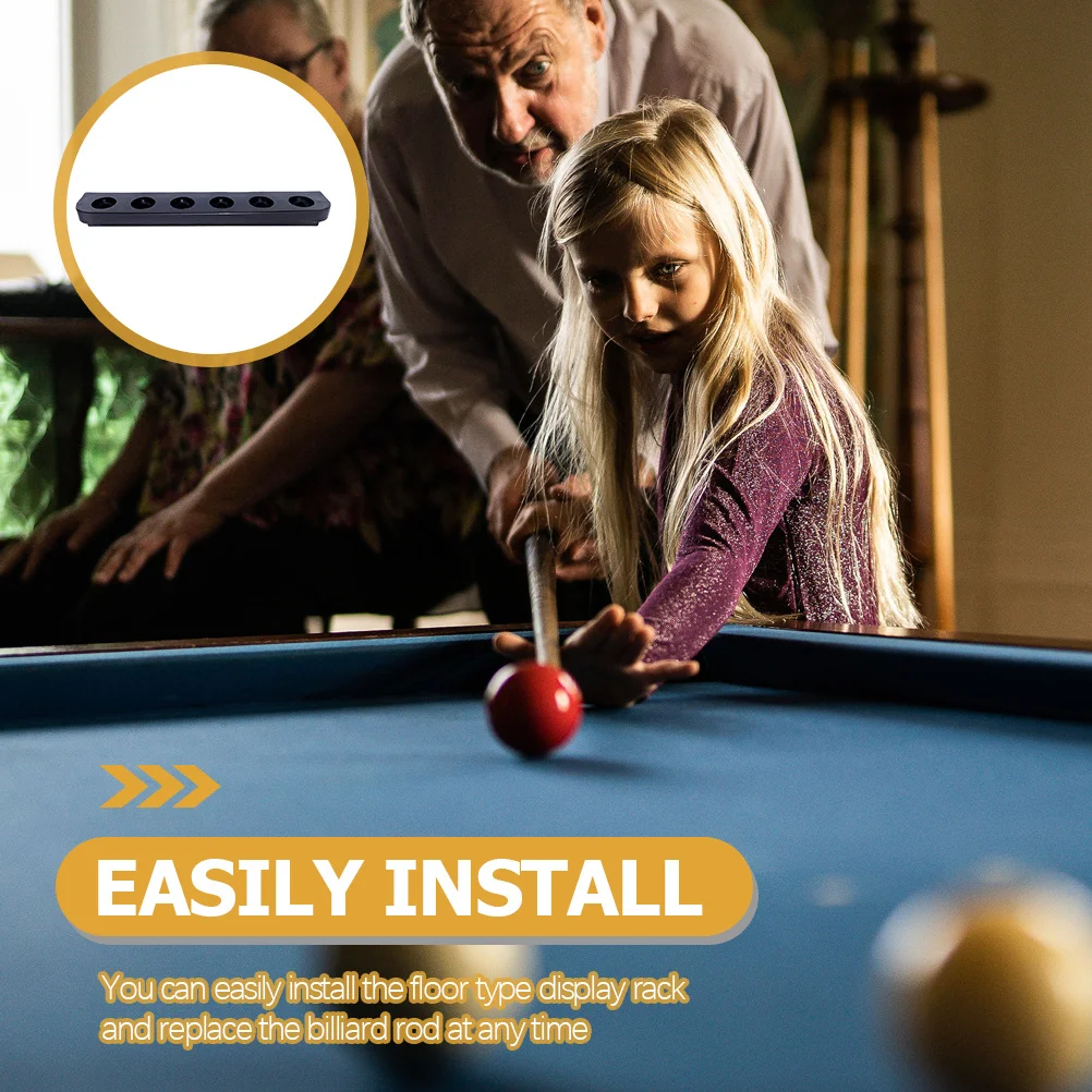 

1Set Billiard Cue Rack Floor Type Mount Heavy-Duty Pool Cue Holder for Long Term Use Decorative Pole Storage Rack