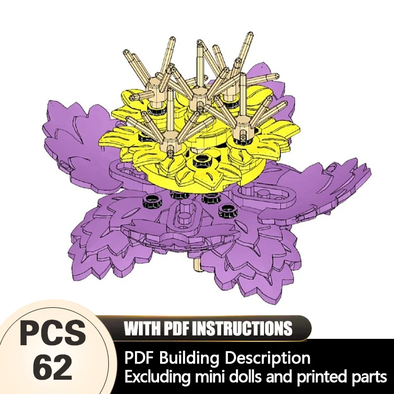 

Creators Plant Series Model MOC Building Bricks Flower Head Modular Technology Gifts Holiday Assemble Children Toys Suit