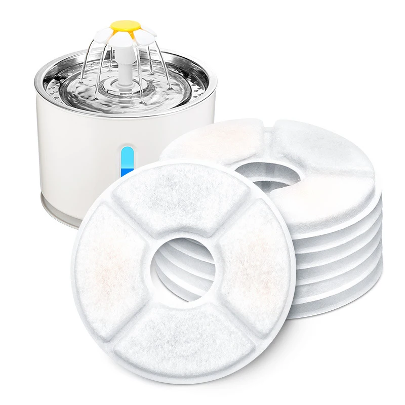 Filtri di ricambio per fontana per animali domestici filtro per carbone attivo a molla per acqua potabile per fiori per gatti Dispenser per fontana rotonda per cani da compagnia