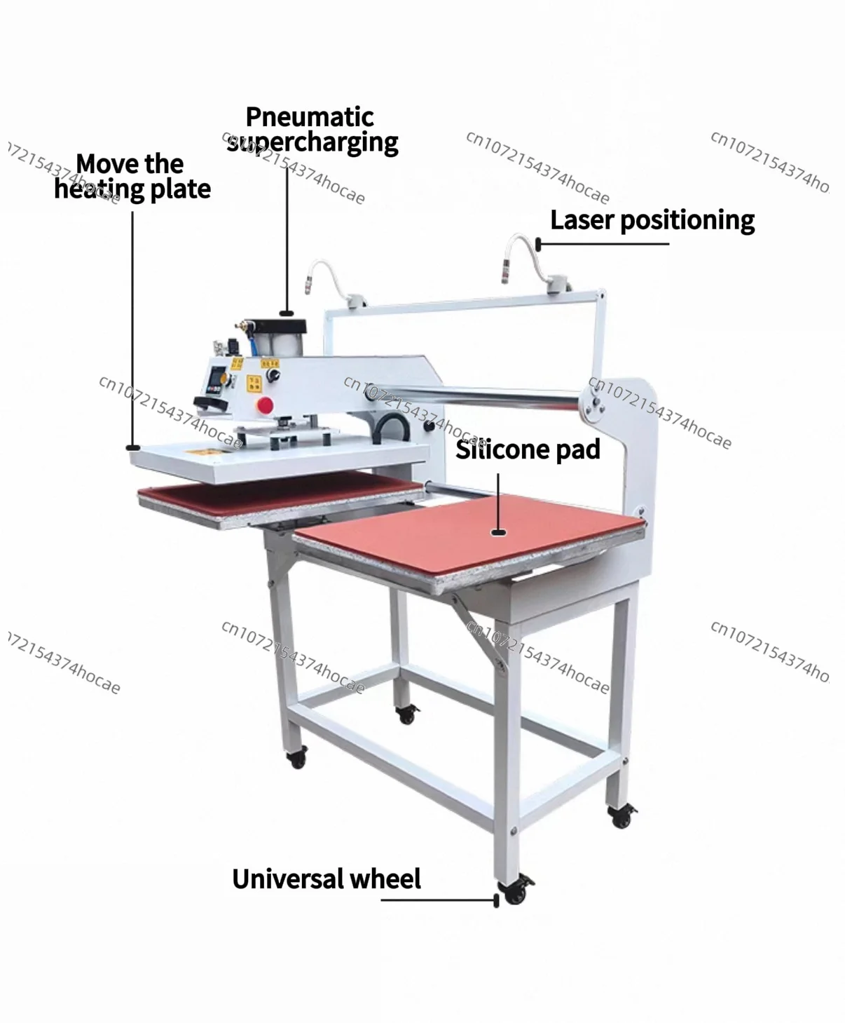 40x60cm Pneumatic Dual Station Heat Press Machine T-Shirt Heat Transfer Printing Machine